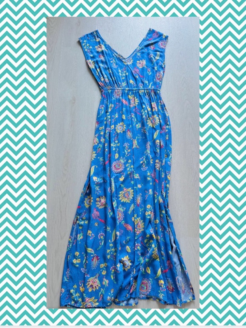 Old Navy Blue Floral Maxi Dress